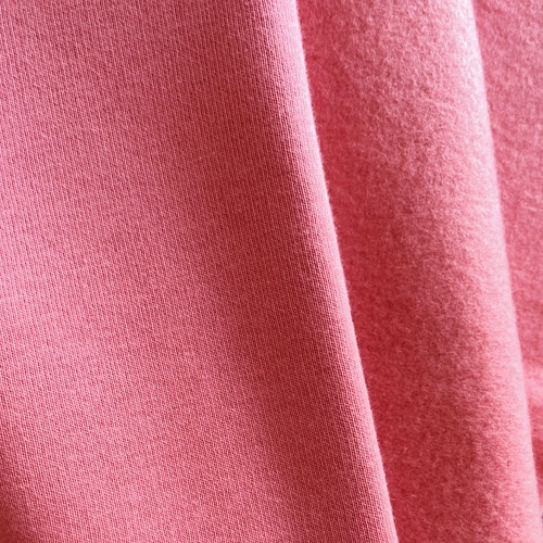 Тринитка пенье з начосом трикотаж кольорова рожева у рулоні