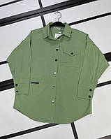 Рубашка подростковая на пуговицах на девочку 134-158 см (5цв) "MALVINA" недорого от прямого поставщика