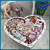 Набір до свята 14 лютого для коханої дівчини з цукерками та мильними трояндами, подарунок з дезодорантом