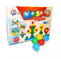 Игрушка мозаика пазлы Коврик 2933 ТехноК 80 деталей пластиковый конструктор для детей развивающий коробка