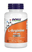 Амінокислота NOW Foods L-ARGINININE 500 mg 100 капсул