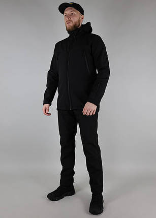 Костюм тактичний soft shell, армійський демісезонний одяг софтшелл,Костюм ULTIMATUM Scout Чорний, фото 2