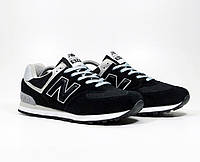 Кроссовки New Balance 574 черные с белым 42 26 см