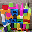 Яскравий пластиковий видувний конструктор для дітей з 34 великими деталями для розвитку логіки сенсорики та координації, фото 2
