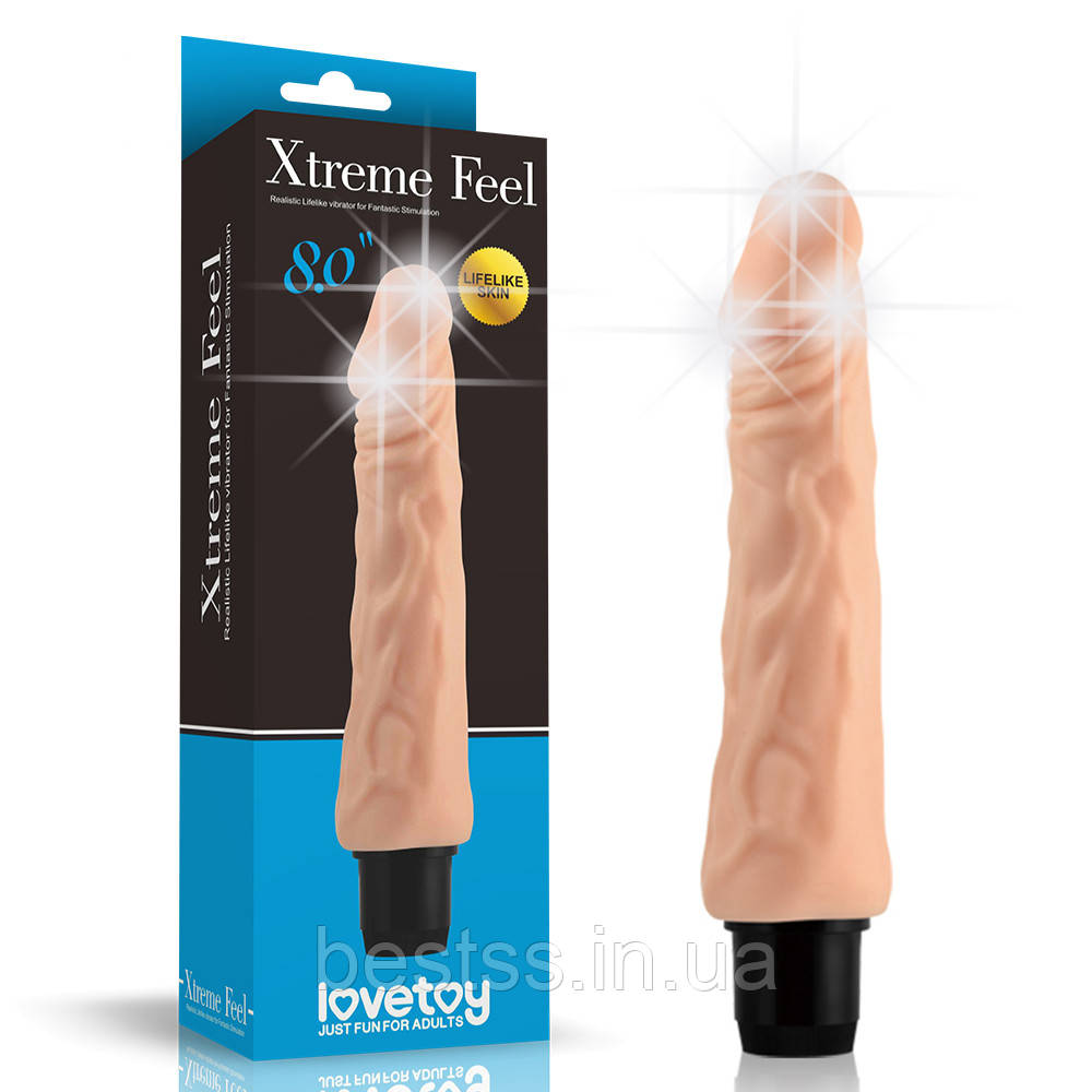 Реалістичний вібратор Xtreme Feel Cyberskin Vibrator 9 Flesh 8"