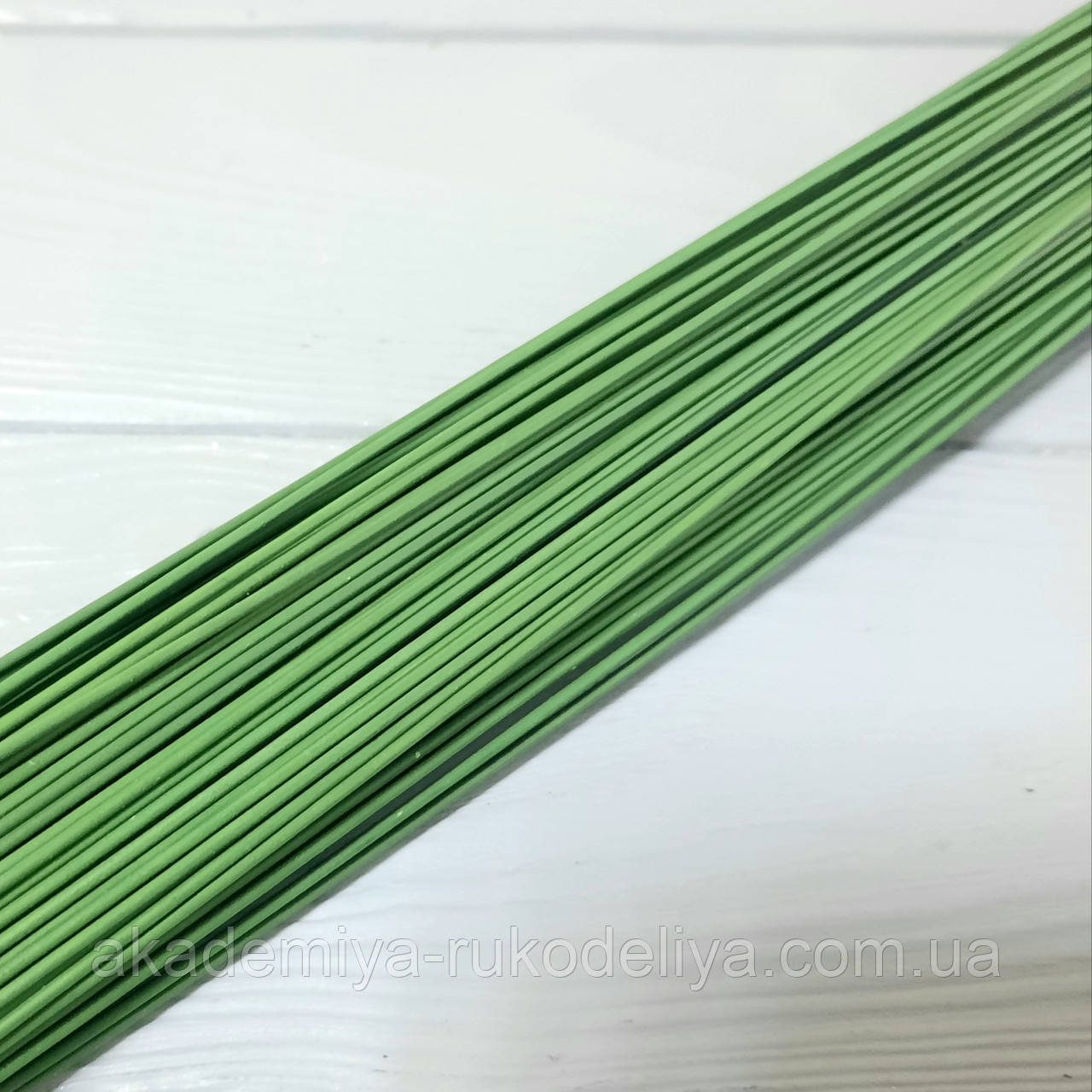 Дріт + ПЛАСТИК 1.2 мм 20 шт (довжина 60 см). Зелена 20 шт., фото 1