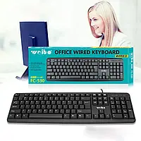 Проводная клавиатура для компьютера Weibo FC-530 M-200 универсальная