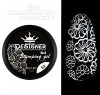 Stamping paint Designer professional гель краска для стемпинга аэропуффинг объем 5 мл цвет белый