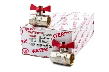 Кран 3/4 Бабочка гайка гайка Water-Pro (Вода), фото 3