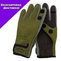 Перчатки неопреновые Tramp Effort UTRGB-002 L 1.5 мм Зелёно-серые