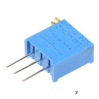 3296X-1K Резистор переменный - Сопротивление: 1 кОм: Допуск: ±10%: Монтаж: выводной: Мощность: 500 мВт: Кол-во