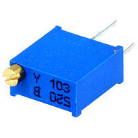 3296Y-100R Резистор переменный - Сопротивление: 100 Ом: Допуск: ±10%: Монтаж: выводной: Мощность: 500 мВт: