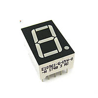 E10561-G-UY4-0-W Светодиодный индикатор, общий анод, высота символа: 14,22 мм, односимвольный, цвет свечения: