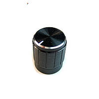 KNOB-AL-13x16.5x6-BLACK Ручка для потенциометра: алюминий, внешний диаметр 13 мм. внутренний диаметр 6 мм.