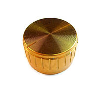 KNOB-AL-30X17X6-GOLD Ручка для потенциометра: алюминий, внешний диаметр 30 мм. внутренний диаметр 6 мм. Высота