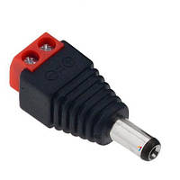 DC Power Jack Connector Male Red Переходник низковольтного питания, 5,5х2,1 мм. Тип папа.