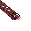 Шкіряні наручники Liebe Seele Wine Red Wrist Cuffs, знімний ланцюжок-кріплення, фото 7