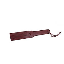 Двосторонній паддл Liebe Seele Wine Red Spanking Paddle, натуральна шкіра, фото 5