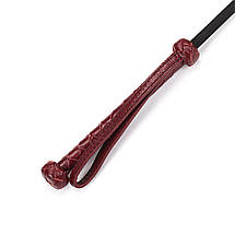 Шльопалка-сердечко Liebe Seele Wine Red Riding Crop with Heart-Shape Tip, натуральна шкіра, фото 2