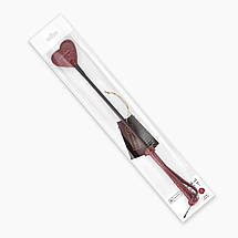 Шльопалка-сердечко Liebe Seele Wine Red Riding Crop with Heart-Shape Tip, натуральна шкіра, фото 5
