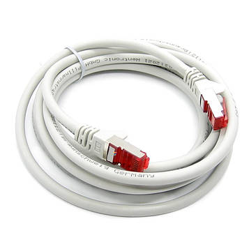 S/FTP6-CU-030GY Patch cord, S/FTP, 6, багатопров, Cu, LSZH, сірий, 3 м, 28AWG.