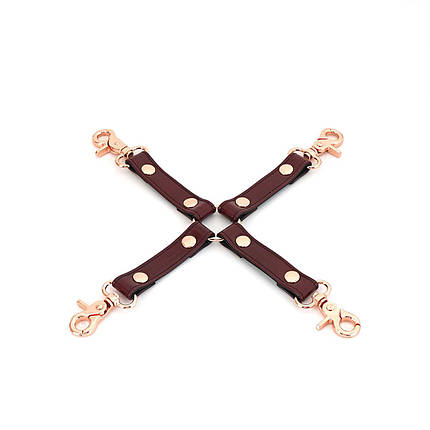 Шкіряна хрестовина Liebe Seele Wine Red Hogtie, фото 1