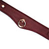 Шкіряний нашийник з повідцем Liebe Seele Wine Red Curved Collar, замок-сердечко, фото 8