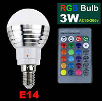 LEDLamp RGB E14 3W Лампа RGB 3 Вт E14 с пультом управления