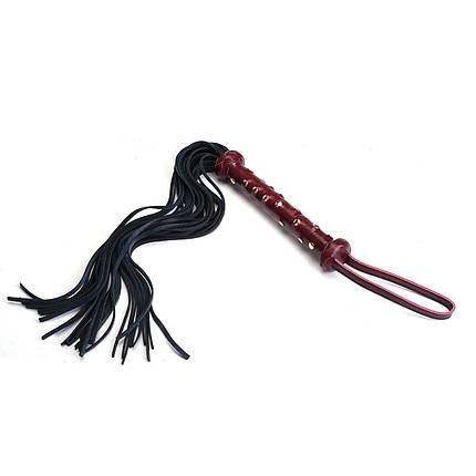 Флогер Liebe Seele Wine Red Studded Flogger, натуральна шкіра, фото 1