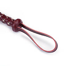 Флогер Liebe Seele Wine Red Studded Flogger, натуральна шкіра, фото 2