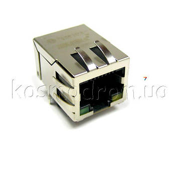 J0006D21BNL RJ45: Швидкість: 10/100 Base-TX:Висота на платою: 13.84 мм (0.545)Екранований:Функціонал: 2 Wire
