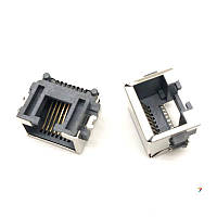 RJ45-Socket-SMD Разъем RJ45 для компьютерных сетей, розетка. Монтаж: SMD