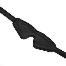 Маска на очі Liebe Seele Black Organosilicon Blindfold, екошкіра, фото 2
