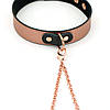 Нашийник із затискачами для сосків Liebe Seele Rose Gold Memory Collar with Nipple Clamps, шкіра, фото 10
