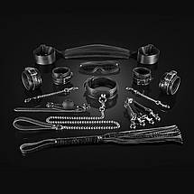 Набір Liebe Seele Temptation Bondage 8pcs Kit, фіксатори, нашийник з повідцем, кляп, флогер, маска, фото 2