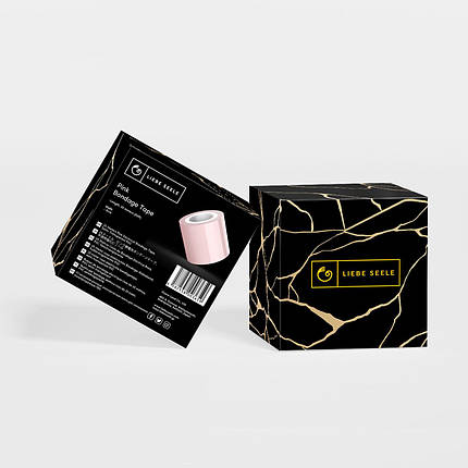 Скотч для бондажу Liebe Seele Bondage Tape Pink 25 м, не липне до шкіри та волосся, без слідів, фото 2