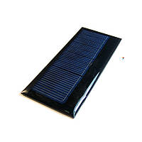 SOLAR-86X38-0.3W-5.5V Мощность: 0.3 Вт: рабочее напряжение 5.5 вольт. Макс рабочий ток: 55 ма размеры: 86х38