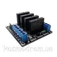 4 Channel 12V SOLID State Relay Module Low Level Trigger Четырехканальный модуль на основе твердотельных реле