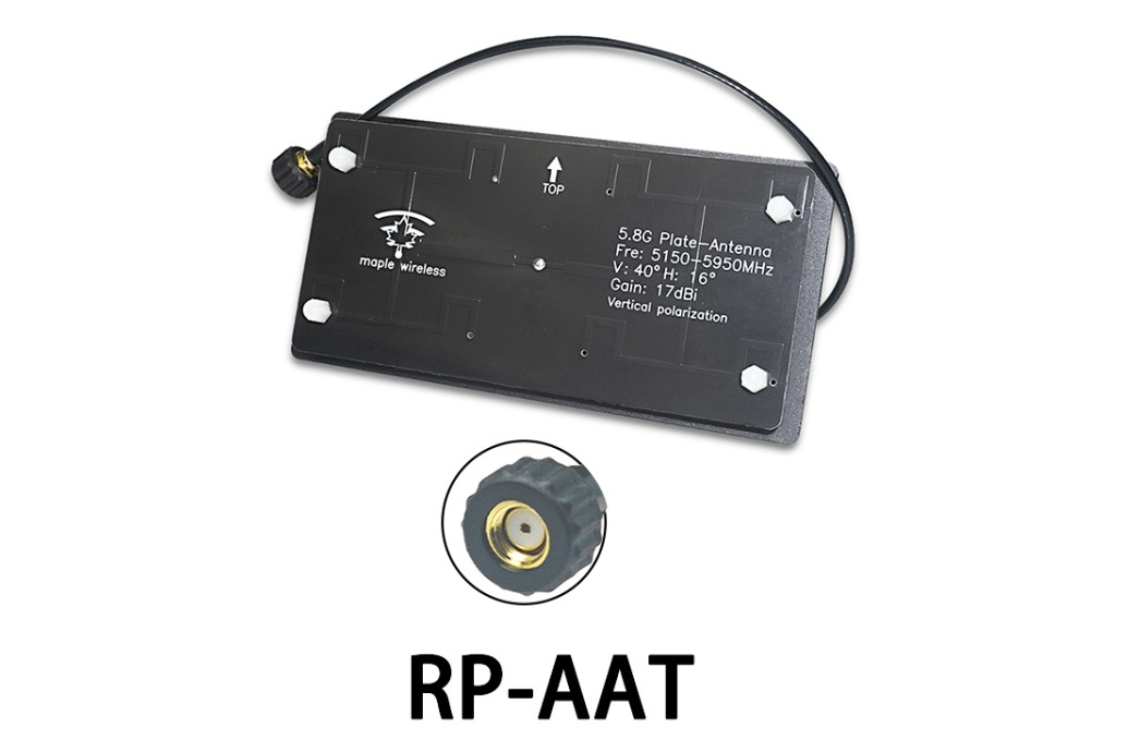 Антена 5.5GHz Maple патч 17dB RP-SMA для трекера