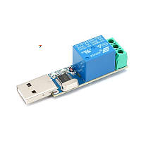 USB Relay Module Одноканальный модуль DC 5V USB реле для управления нагрузкой. АС250В, 10А