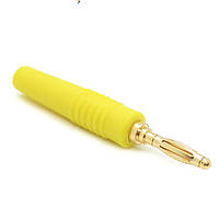 Роз'єм Банан Штекер Жовтий 2 мм Разъем типа банан 2 мм, Штекер. Цвет изолятора: желтый