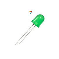 OSG5TAA1K4A Светодиод 10 мм, цвет: зеленый, угол: 180, яркость: 330 мкд, длина волны: 525 нм, диффузный
