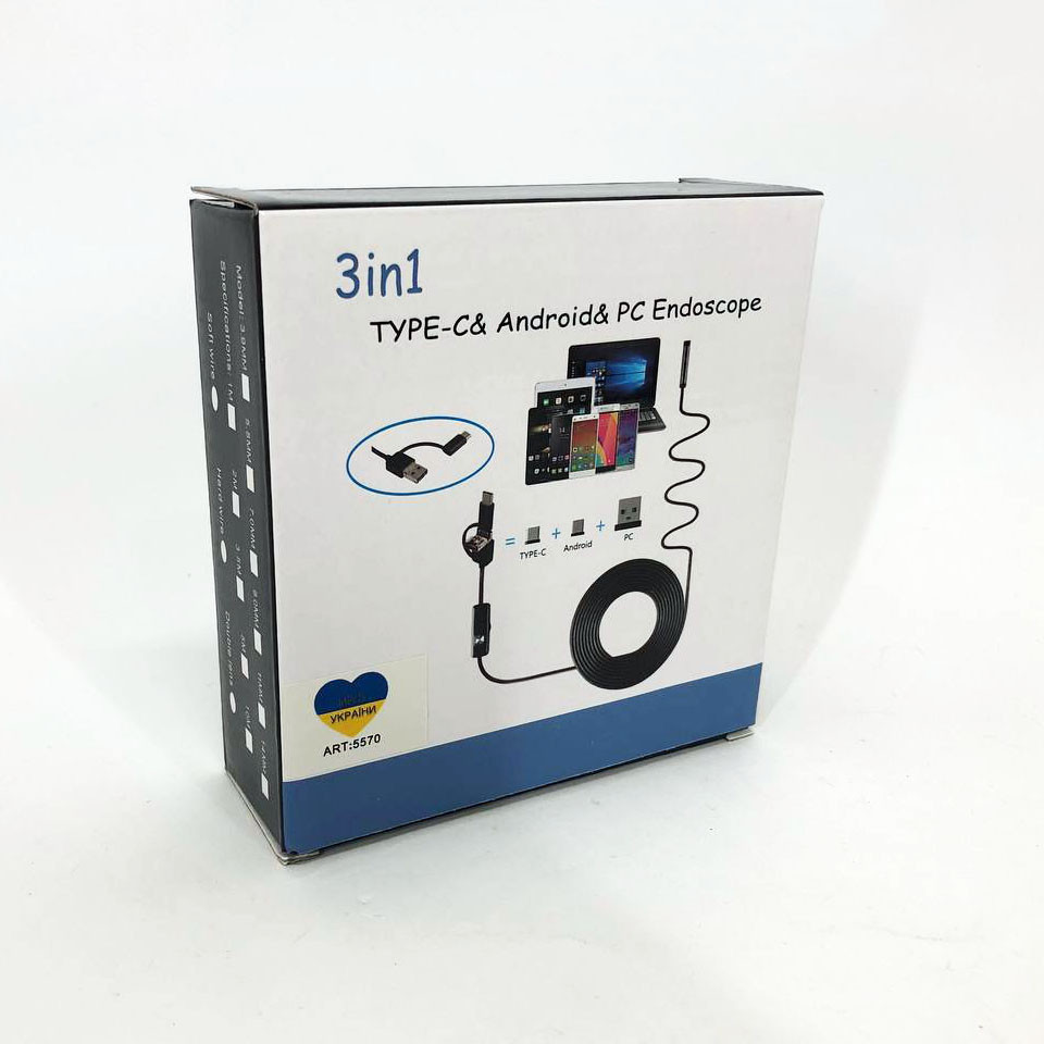 Камера эндоскоп с кабелем на 2 метра 7 мм USB/micro USB ZV-461 с подсветкой - фото 7 - id-p1853758837