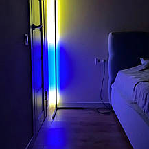 Підлогова кутова кольорова Led RGB-лампа торшер з пультом 20 Вт, фото 5