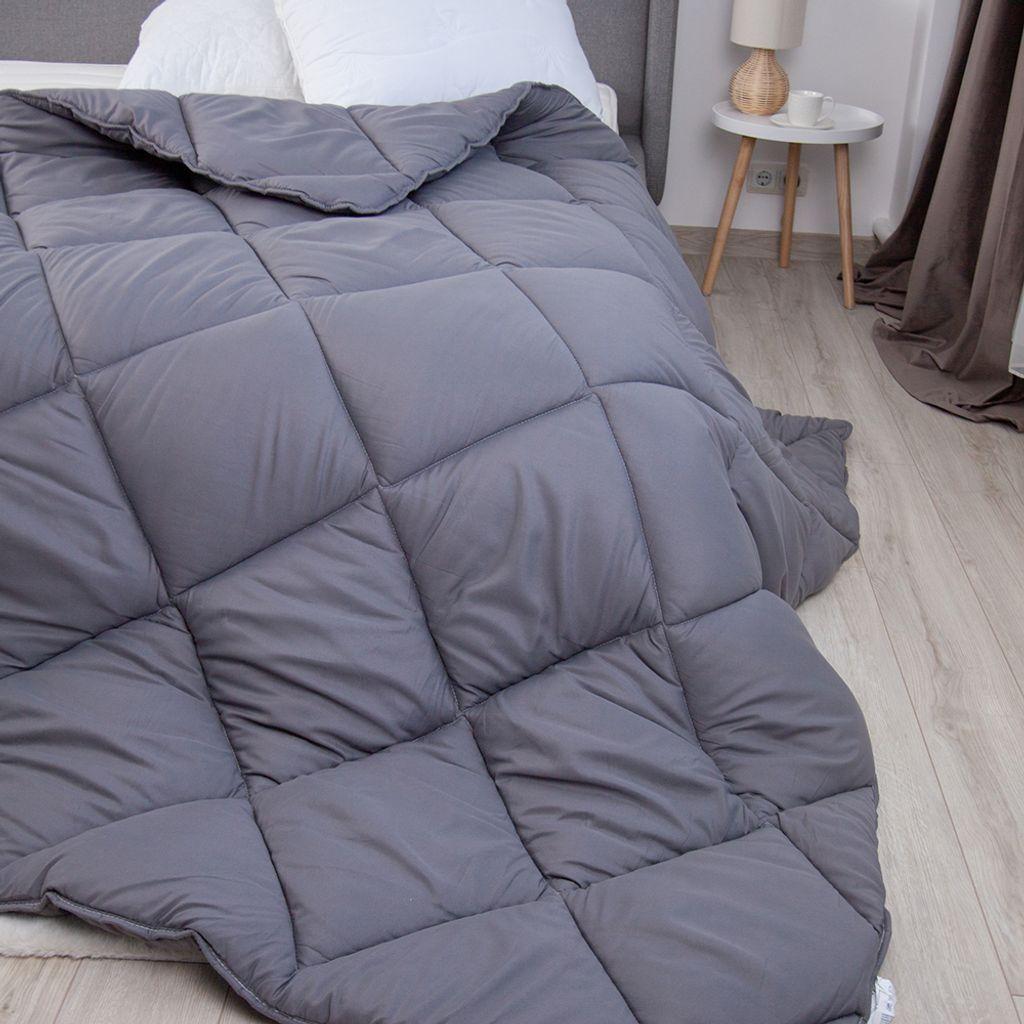 Ковдра "ALASKA" 180*205 см (450г/м2) (microfiber) (Сірий не комбінований)