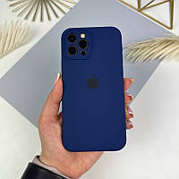 Силиконовый чехол c закрытыми камерами на iPhone 12 Pro Blue cobalt (36)