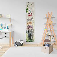 Вінілова інтер'єрна наклейка кольорова декор на стіну, шпалери та інші поверхні Ростомір "Тварини з Джунглів" з оракалу