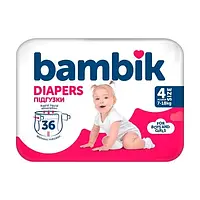 Подгузники Bambik maxi р 4 (7-18 кг), 36 шт.