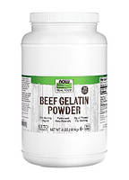 Говяжий желатин NOW Foods Real Food Beef Gelatin Powder 4 lbs (1,814 g)