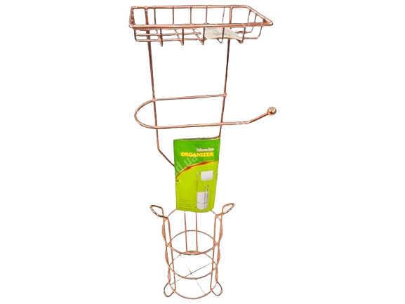 Тримач туалетного паперу підлоговий з поличкою мідний Stenson R88767, фото 1